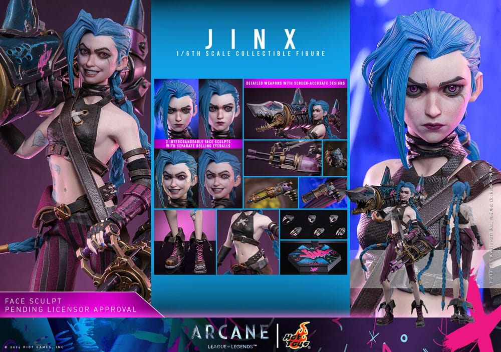 JINX 1/6 – ARCANNE – FIGURA HOT TOYS LEAGUE OF LEGENDS 27 CM
