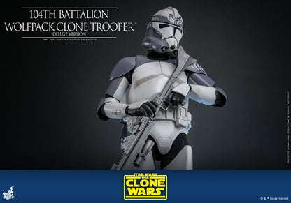 STAR WARS: THE CLONE WARS FIGURA 1/6 104TH BATTALION WOLFPACK CLONE TROOPER DELUXE VERSION 30 CM | HOT TOYS – SERIE THE CLONE WARS
