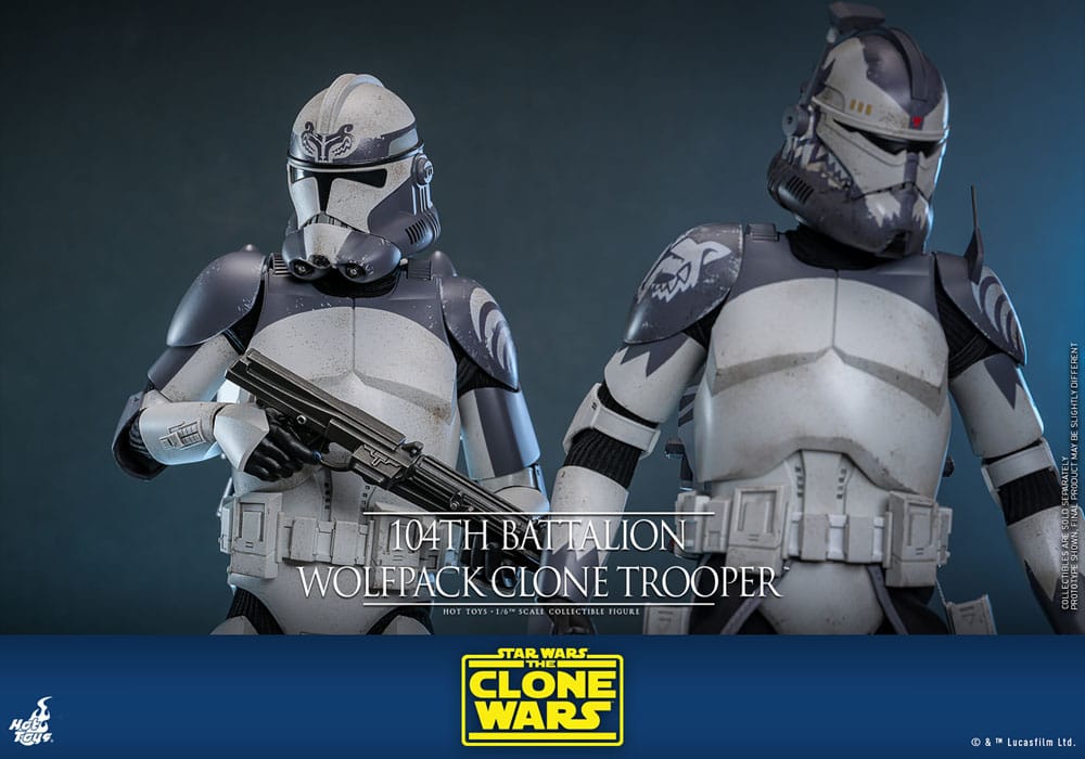 STAR WARS: THE CLONE WARS FIGURA 1/6 104TH BATTALION WOLFPACK CLONE TROOPER 30 CM | HOT TOYS – SERIE THE CLONE WARS