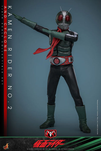 KAMEN RIDER Nº2 & CYCLONE HOT TOYS 30 CM - FIGURA Y MOTO CON LUZ