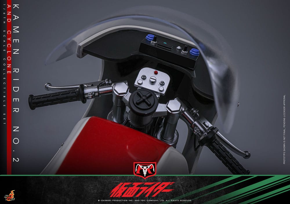 KAMEN RIDER Nº2 & CYCLONE HOT TOYS 30 CM - FIGURA Y MOTO CON LUZ