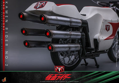 KAMEN RIDER Nº2 & CYCLONE HOT TOYS 30 CM - FIGURA Y MOTO CON LUZ