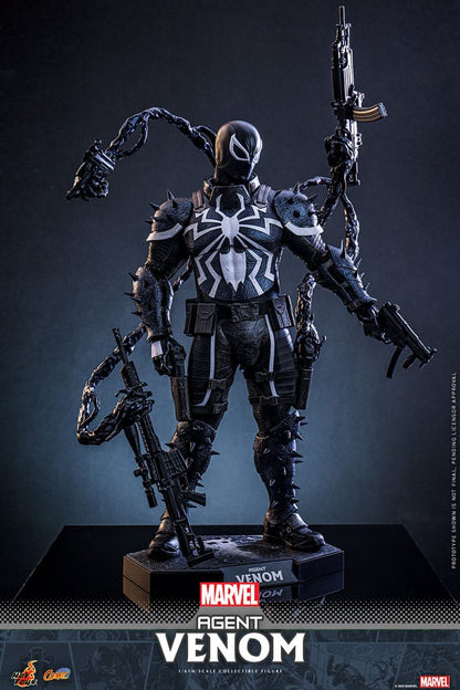 AGENT VENOM FIGURA 1/6 MARVEL COMICS HOT TOYS 32 CM CON ACCESORIOS