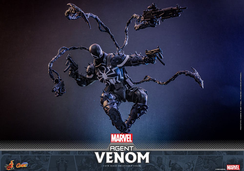 AGENT VENOM FIGURA 1/6 MARVEL COMICS HOT TOYS 32 CM CON ACCESORIOS