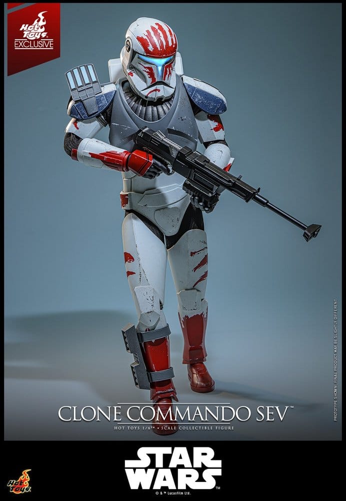 CLONE COMMANDO SEV FIGURA 1/6 STAR WARS THE CLONE WARS 30 CM HOT TOYS EXCLUSIVE
