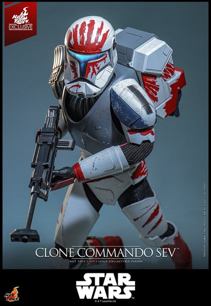 CLONE COMMANDO SEV FIGURA 1/6 STAR WARS THE CLONE WARS 30 CM HOT TOYS EXCLUSIVE