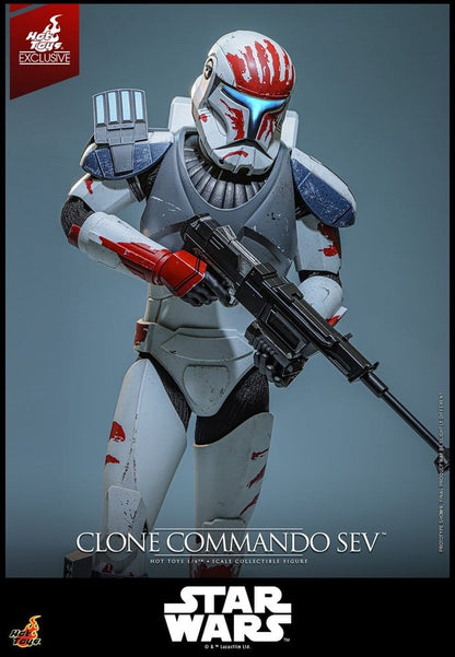 CLONE COMMANDO SEV FIGURA 1/6 STAR WARS THE CLONE WARS 30 CM HOT TOYS EXCLUSIVE