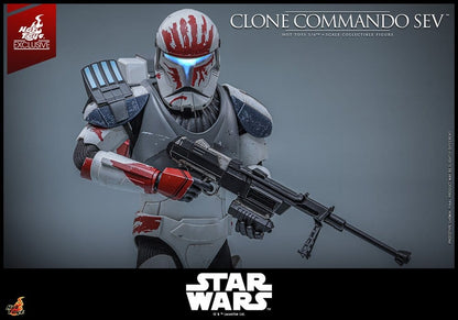 CLONE COMMANDO SEV FIGURA 1/6 STAR WARS THE CLONE WARS 30 CM HOT TOYS EXCLUSIVE
