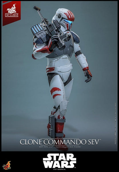 CLONE COMMANDO SEV FIGURA 1/6 STAR WARS THE CLONE WARS 30 CM HOT TOYS EXCLUSIVE