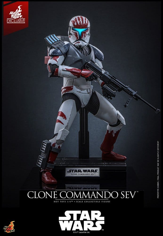 CLONE COMMANDO SEV FIGURA 1/6 STAR WARS THE CLONE WARS 30 CM HOT TOYS EXCLUSIVE
