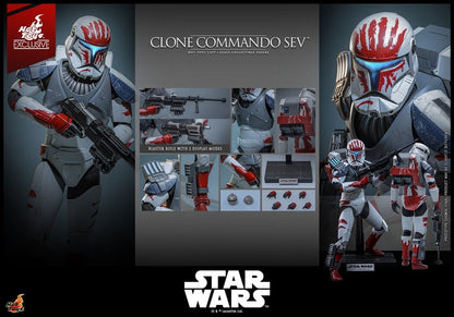 CLONE COMMANDO SEV FIGURA 1/6 STAR WARS THE CLONE WARS 30 CM HOT TOYS EXCLUSIVE