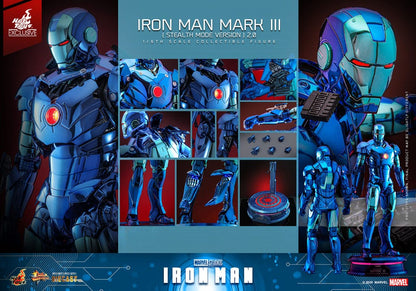 IRON MAN MARK III (STEALTH MODE VER.) 2.0 – MOVIE MASTERPIECE DIECAST 1/6 SCALE FIGURE 33 CM (HOT TOYS – EXCLUSIVE EDITION)