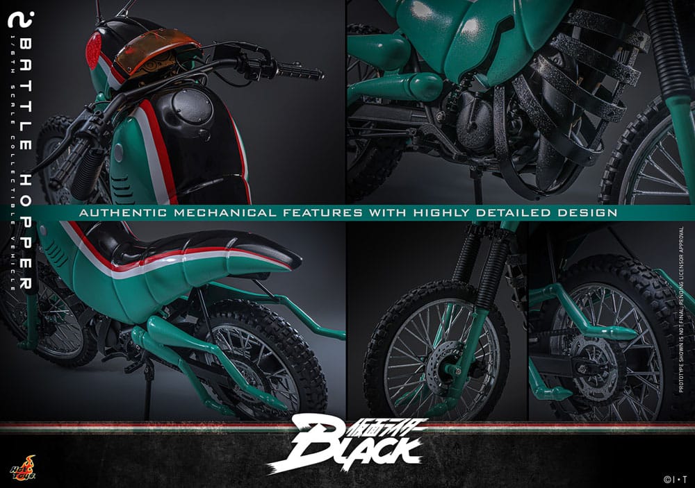 BATTLE HOPPER – VEHÍCULO HOT TOYS 1/6 36 CM (KAMEN RIDER BLACK – CON LUZ LED)