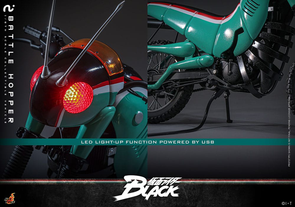 BATTLE HOPPER – VEHÍCULO HOT TOYS 1/6 36 CM (KAMEN RIDER BLACK – CON LUZ LED)