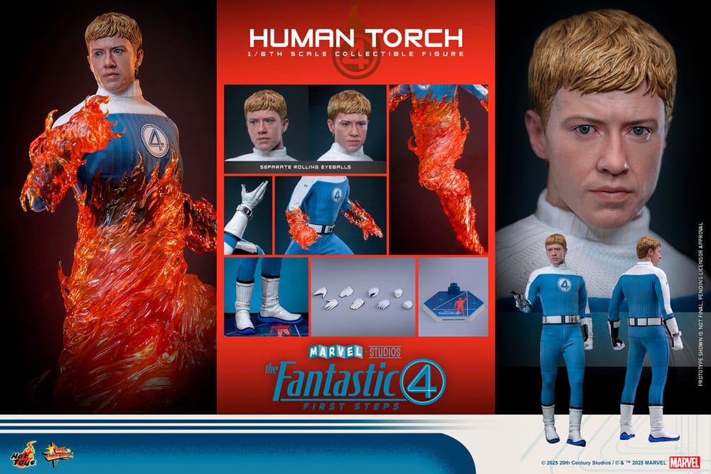 HUMAN TORCH – FIRST STEPS FIGURE MOVIE MASTERPIECE 1/6 HOT TOYS (MARVEL – FANTASTIC FOUR)