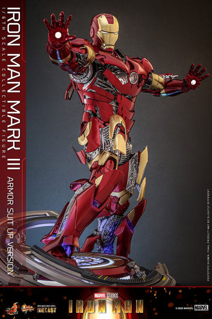 IRON MAN MARK III – FIGURA HOT TOYS DIECAST 1/6 32 CM (ARMOR SUIT UP VERSION – MOVIE MASTERPIECE)