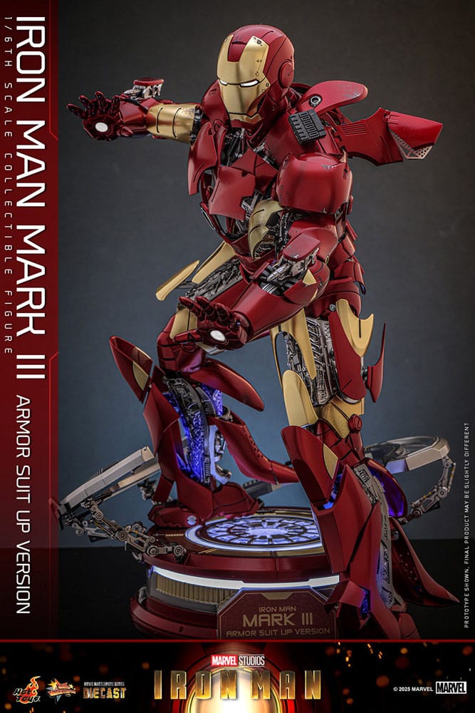IRON MAN MARK III – FIGURA HOT TOYS DIECAST 1/6 32 CM (ARMOR SUIT UP VERSION – MOVIE MASTERPIECE)
