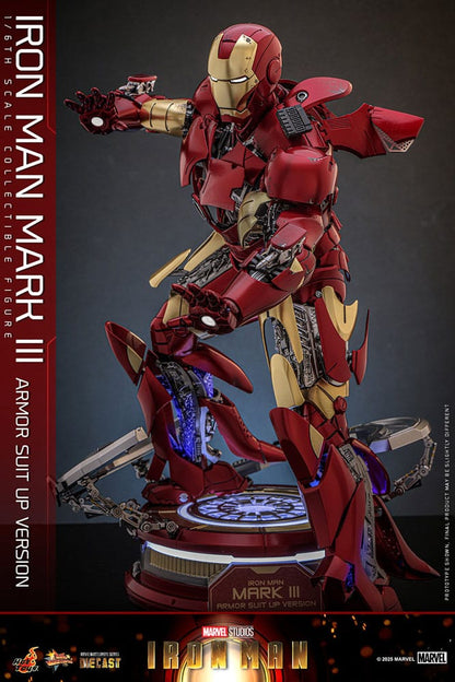 IRON MAN MARK III – FIGURA HOT TOYS DIECAST 1/6 32 CM (ARMOR SUIT UP VERSION – MOVIE MASTERPIECE)