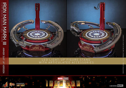 IRON MAN MARK III – FIGURA HOT TOYS DIECAST 1/6 32 CM (ARMOR SUIT UP VERSION – MOVIE MASTERPIECE)
