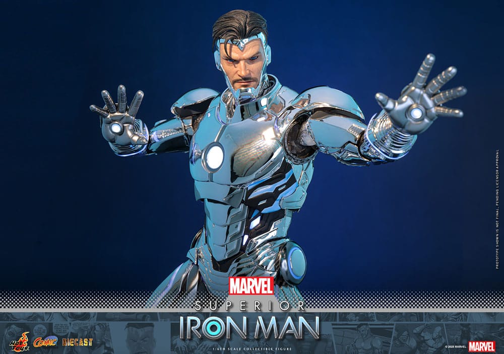 SUPERIOR IRON MAN – FIGURA HOT TOYS DIECAST 1/6 32 CM (COMIC MASTERPIECE SERIES – VERSIÓN CÓMIC)