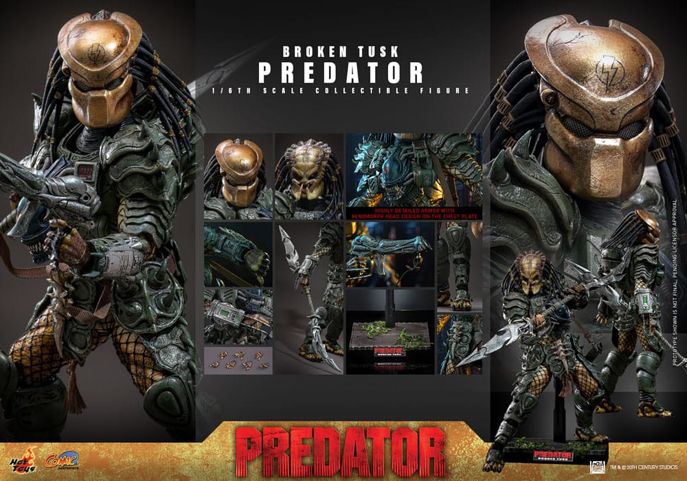 BROKEN TUSK PREDATOR – ALIEN VS. PREDATOR – COMIC MASTERPIECE HOT TOYS