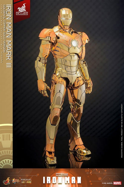 IRON MAN MARK III (GOLDEN & COPPER GOLD VERSION) FIGURA MOVIE MASTERPIECE DIECAST 1/6 MARVEL 33 CM