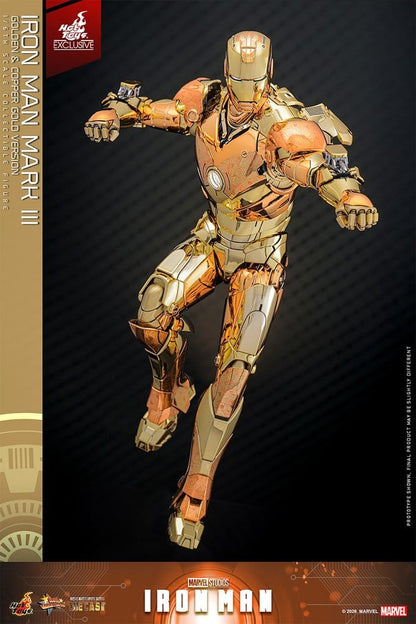 IRON MAN MARK III (GOLDEN & COPPER GOLD VERSION) FIGURA MOVIE MASTERPIECE DIECAST 1/6 MARVEL 33 CM