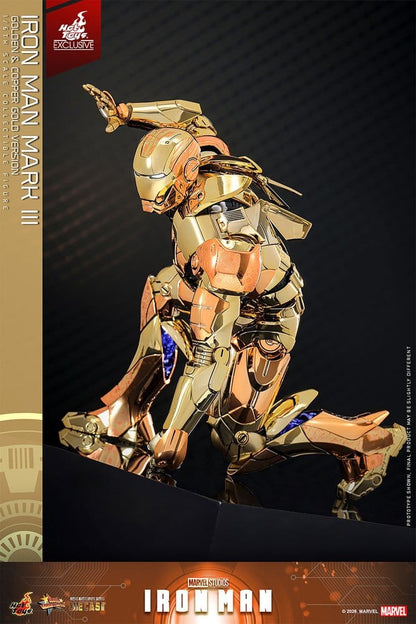 IRON MAN MARK III (GOLDEN & COPPER GOLD VERSION) FIGURA MOVIE MASTERPIECE DIECAST 1/6 MARVEL 33 CM