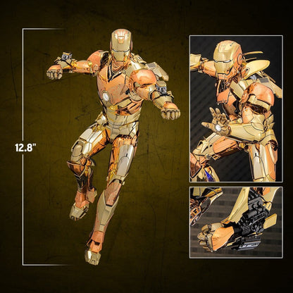 IRON MAN MARK III (GOLDEN & COPPER GOLD VERSION) FIGURA MOVIE MASTERPIECE DIECAST 1/6 MARVEL 33 CM