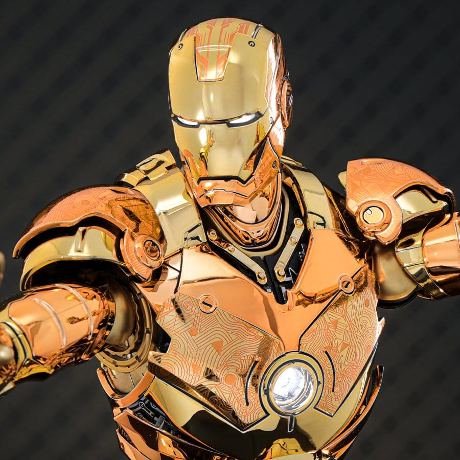 IRON MAN MARK III (GOLDEN & COPPER GOLD VERSION) FIGURA MOVIE MASTERPIECE DIECAST 1/6 MARVEL 33 CM