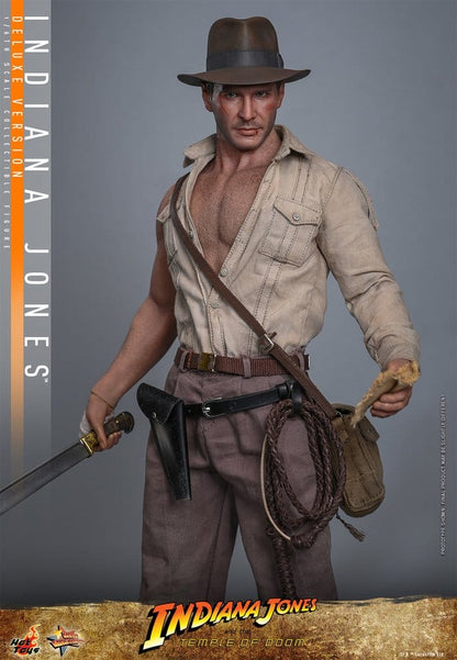INDIANA JONES – FIGURA MOVIE MASTERPIECE 1/6 (HOT TOYS – INDIANA JONES AND THE TEMPLE OF DOOM) DELUXE VERSION – 30 CM