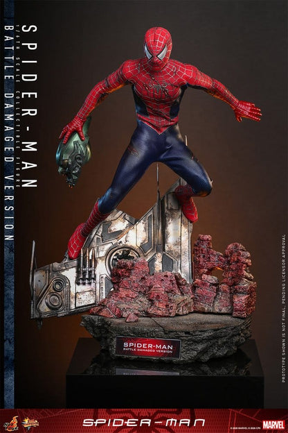 SPIDER-MAN – FIGURA MOVIE MASTERPIECE 1/6 (HOT TOYS – MARVEL) BATTLE DAMAGED VERSION – 30 CM