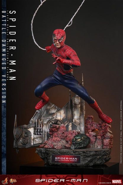 SPIDER-MAN – FIGURA MOVIE MASTERPIECE 1/6 (HOT TOYS – MARVEL) BATTLE DAMAGED VERSION – 30 CM
