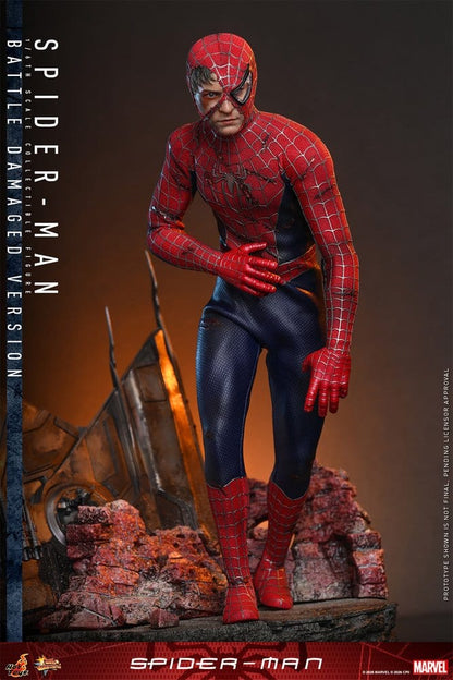 SPIDER-MAN – FIGURA MOVIE MASTERPIECE 1/6 (HOT TOYS – MARVEL) BATTLE DAMAGED VERSION – 30 CM