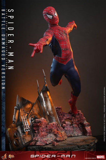 SPIDER-MAN – FIGURA MOVIE MASTERPIECE 1/6 (HOT TOYS – MARVEL) BATTLE DAMAGED VERSION – 30 CM
