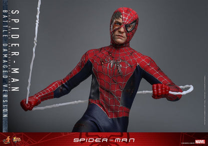 SPIDER-MAN – FIGURA MOVIE MASTERPIECE 1/6 (HOT TOYS – MARVEL) BATTLE DAMAGED VERSION – 30 CM