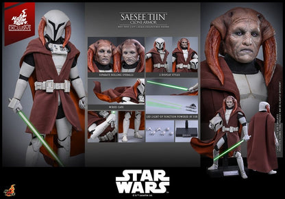 SAESEE TIIN CLONE ARMOR FIGURA 1/6 STAR WARS 32 CM HOT TOYS EXCLUSIVE