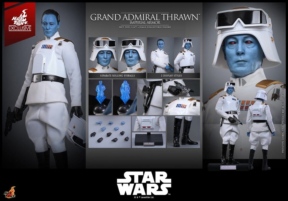 GRAND ADMIRAL THRAWN IMPERIAL ARMOR FIGURA 1/6 STAR WARS 32 CM HOT TOYS EXCLUSIVE