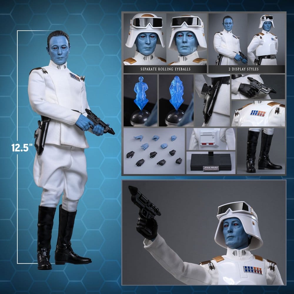 GRAND ADMIRAL THRAWN IMPERIAL ARMOR FIGURA 1/6 STAR WARS 32 CM HOT TOYS EXCLUSIVE