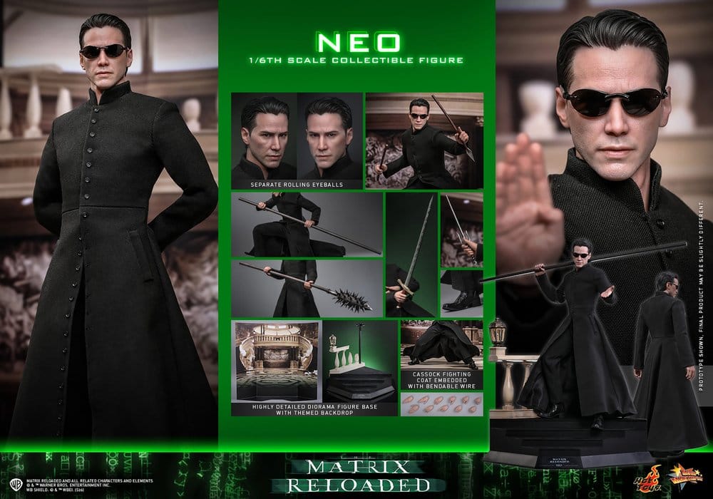 NEO – FIGURA 1/6 MOVIE MASTERPIECE 31 CM (HOT TOYS – MATRIX RELOADED)