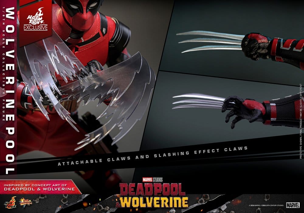 WOLVERINEPOOL FIGURA 1/6 DEADPOOL & WOLVERINE 31 CM HOT TOYS EXCLUSIVE