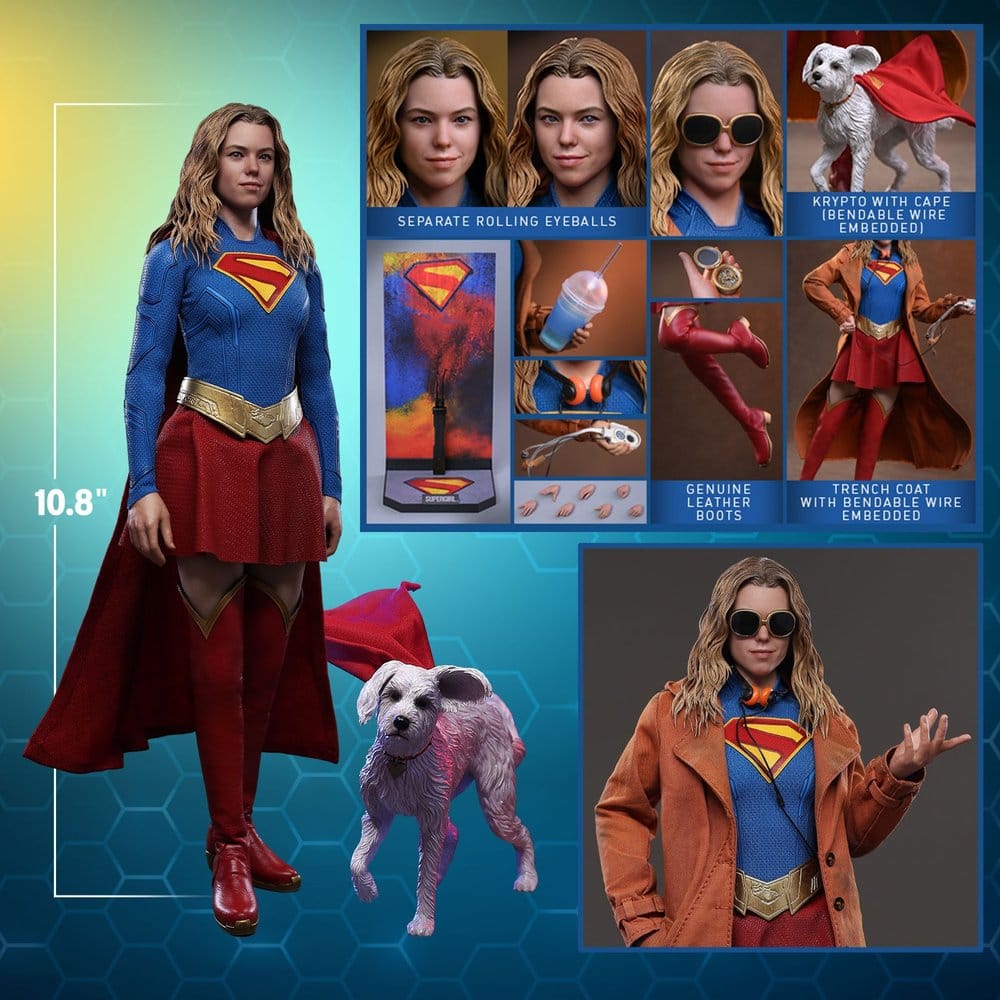 SUPERGIRL & KRYPTO – FIGURA MOVIE MASTERPIECE 1/6 27,5 CM (HOT TOYS – DC STUDIOS SUPERGIRL)