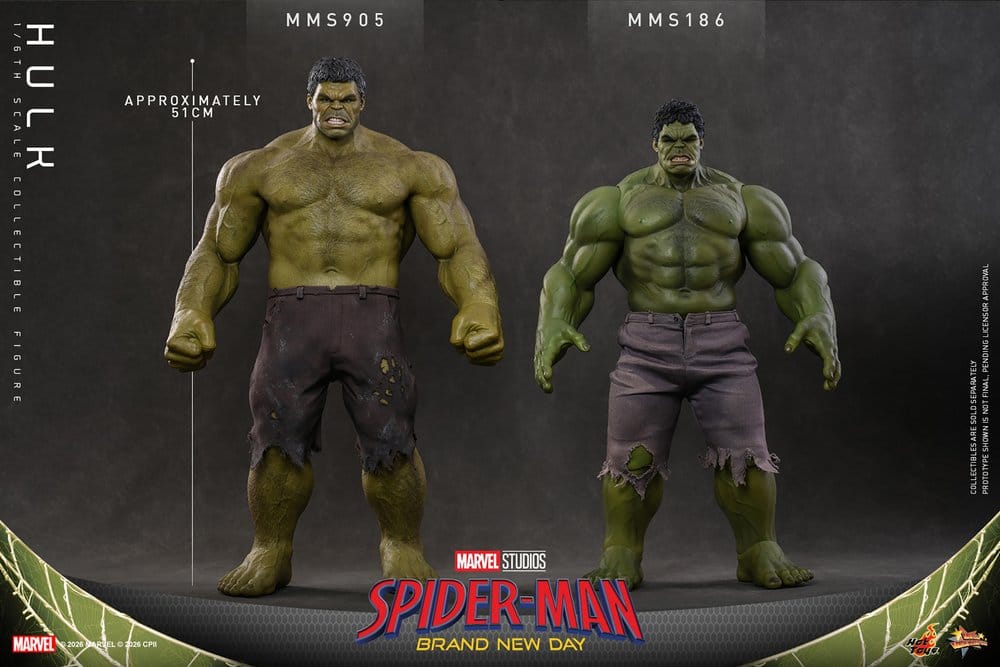 HULK FIGURA 1/6 HOT TOYS MARVEL SPIDER-MAN: BRAND NEW DAY 51 CM