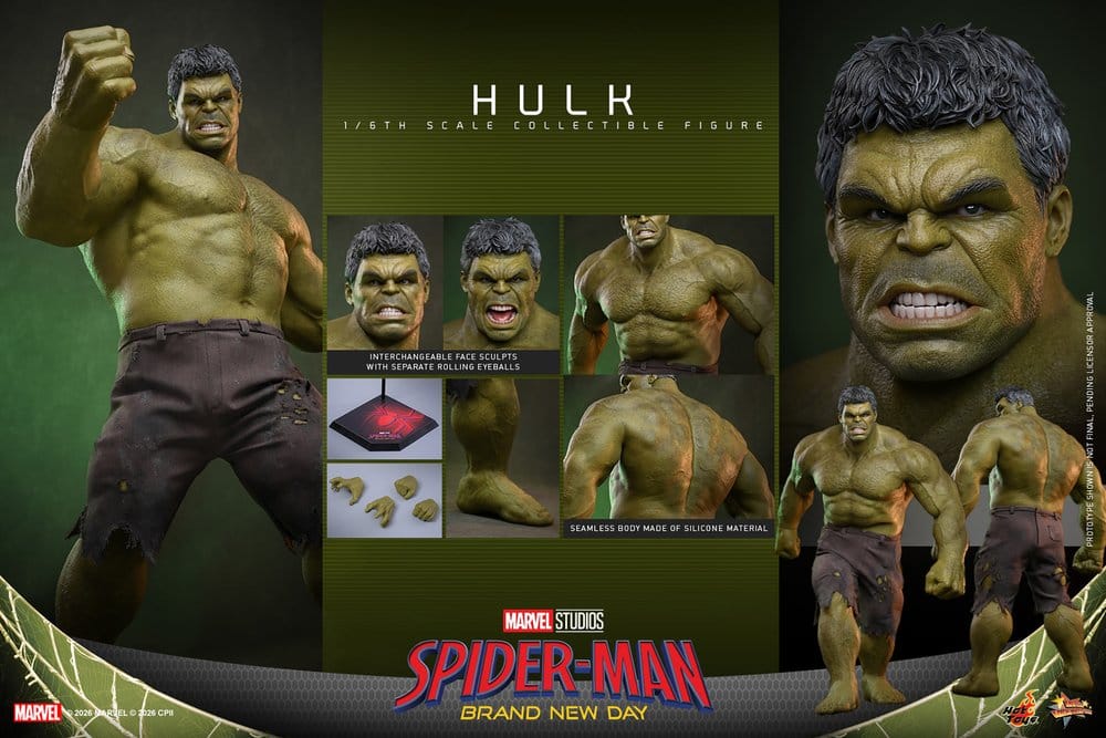 HULK FIGURA 1/6 HOT TOYS MARVEL SPIDER-MAN: BRAND NEW DAY 51 CM