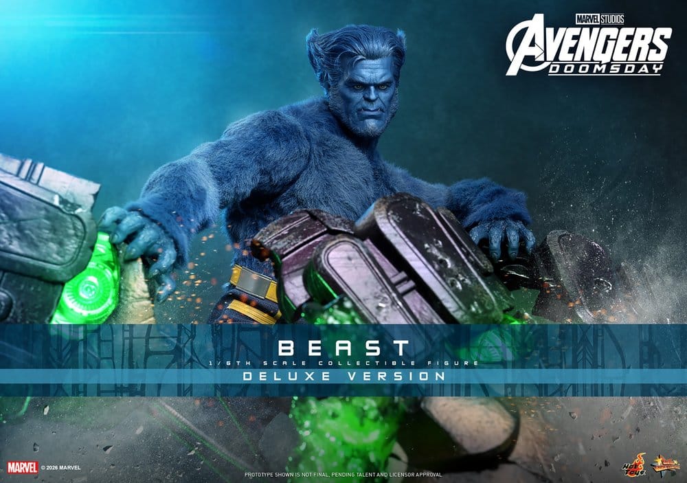 BEAST X-MEN AVENGERS DOOMSDAY MOVIE MASTERPIECE 1/6 DELUXE VERSION 33 CM HOT TOYS