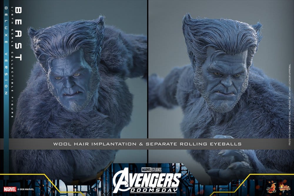 BEAST X-MEN AVENGERS DOOMSDAY MOVIE MASTERPIECE 1/6 DELUXE VERSION 33 CM HOT TOYS