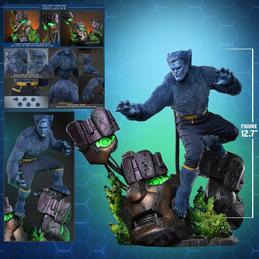 BEAST X-MEN AVENGERS DOOMSDAY MOVIE MASTERPIECE 1/6 DELUXE VERSION 33 CM HOT TOYS