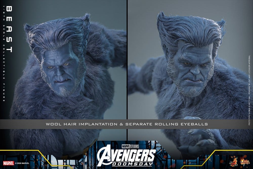 BEAST X-MEN AVENGERS DOOMSDAY MOVIE MASTERPIECE 1/6 COLLECTOR EDITION 33 CM HOT TOYS