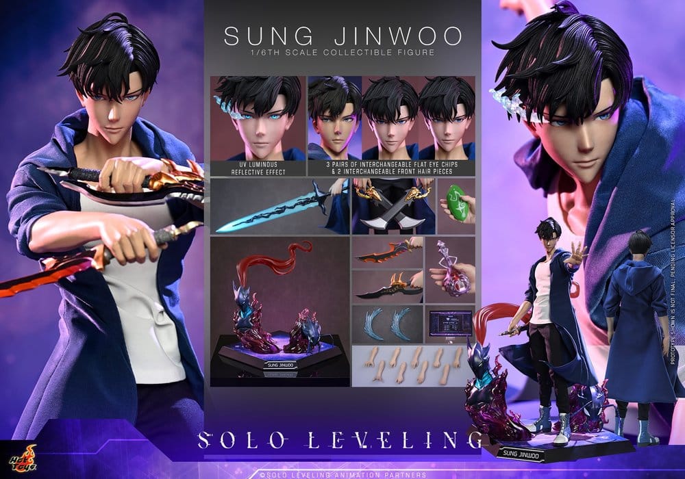 SUNG JINWOO FIGURA 1/6 HOT TOYS SOLO LEVELING 32 CM