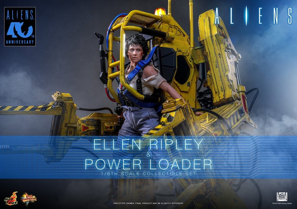 ELLEN RIPLEY Y POWER LOADER ALIENS HOT TOYS 1/6 52 CM